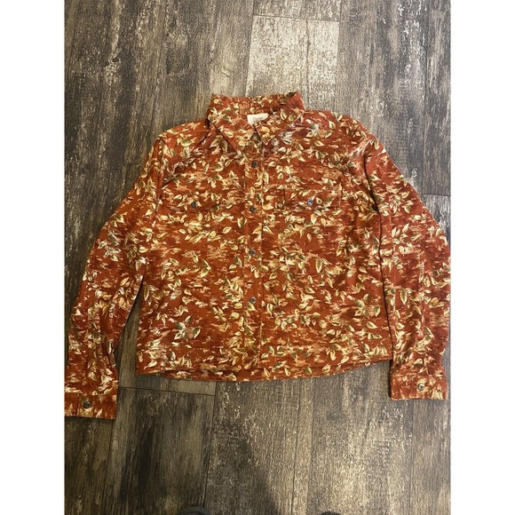 Baxter and Wells Women's button up Jackets size Large orange and blue - Picture 2 of 9